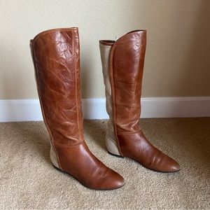Enzo Angiolini Two-Tone Riding Boots